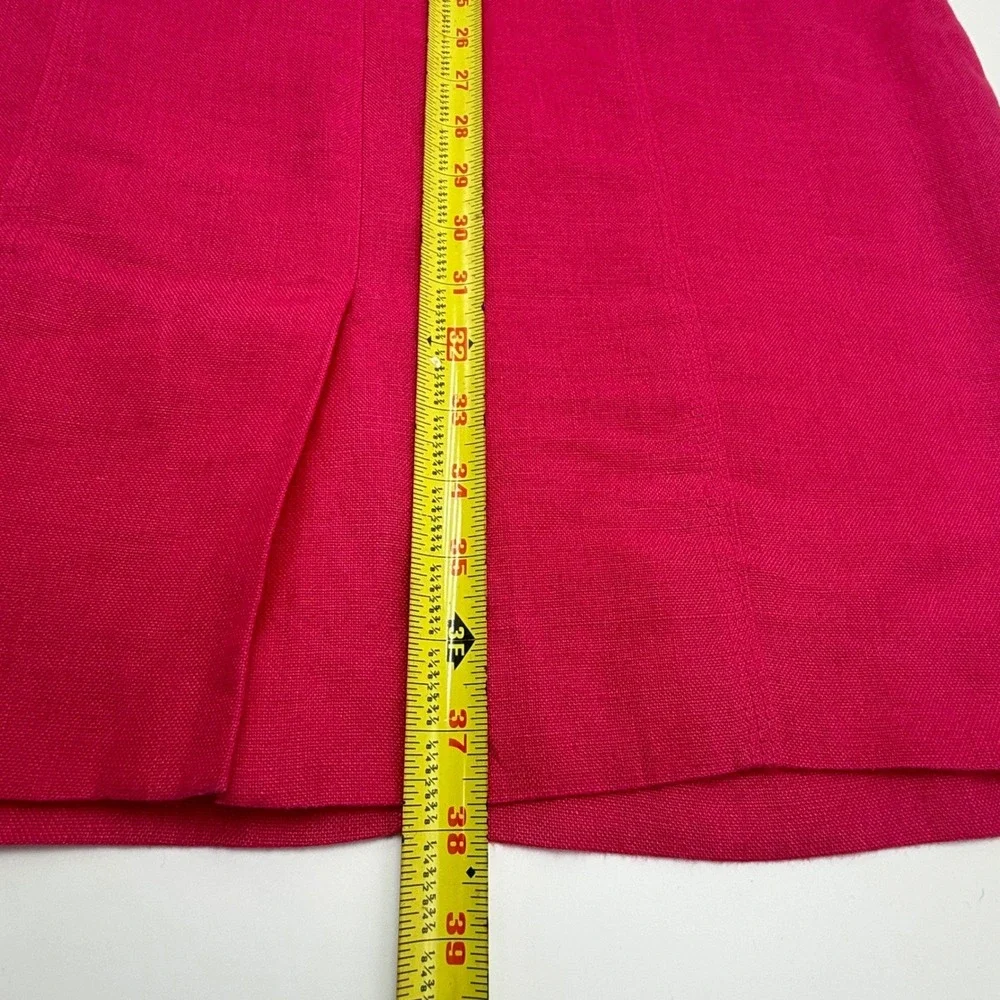 Talbots‎ Petites Pink 100% Irish Linen Sleeveless Sheath Dress Size 14P